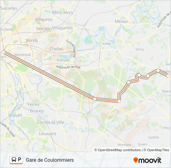 P Bus Line Map
