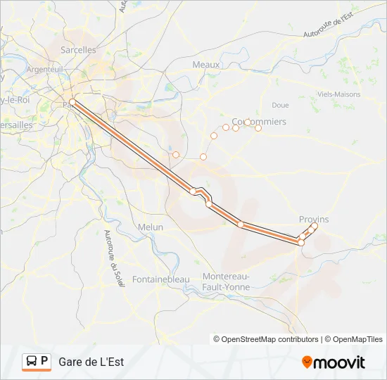 P Bus Line Map