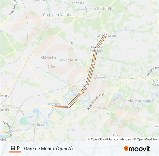 P Bus Line Map