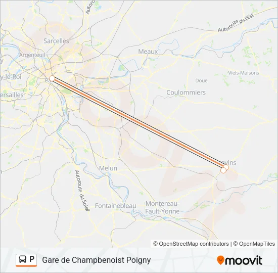 P Bus Line Map