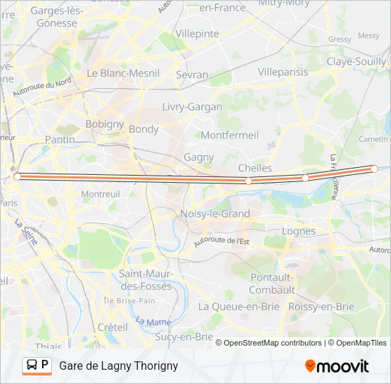 P Bus Line Map