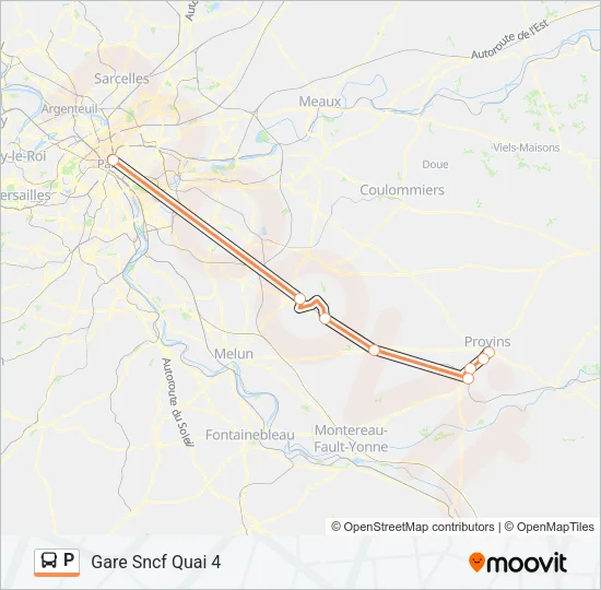 P Bus Line Map
