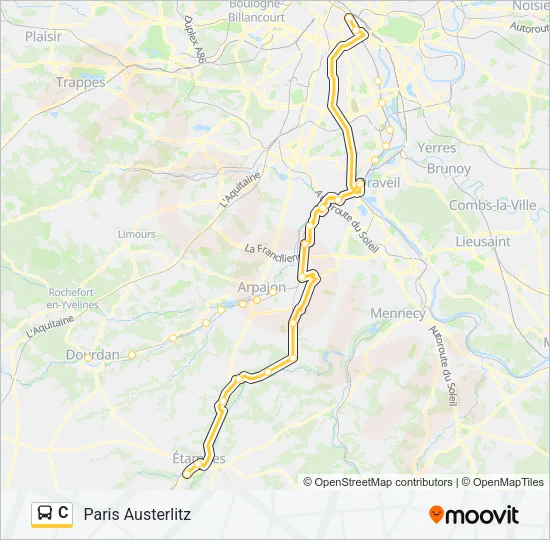 C Bus Line Map