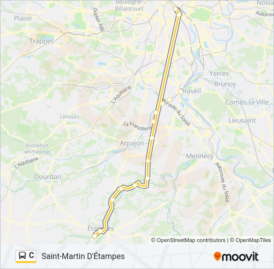 C Bus Line Map