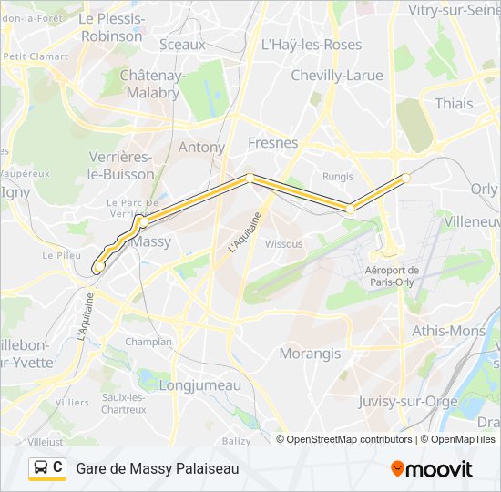 C Bus Line Map