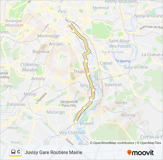 C Bus Line Map
