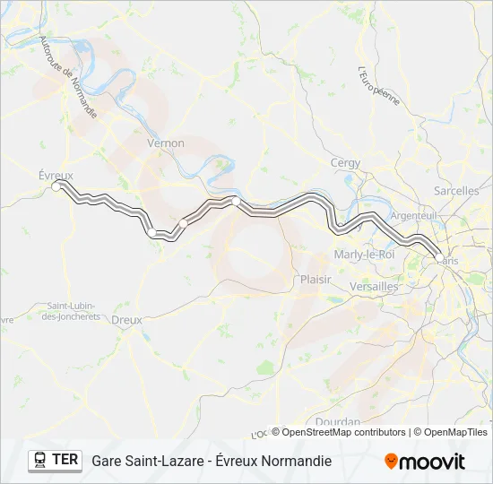 TER Train Line Map