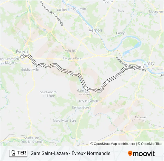 TER Train Line Map