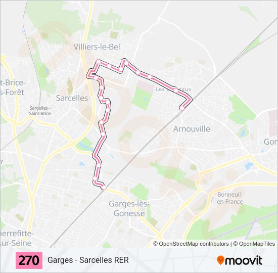 270 Bus Line Map