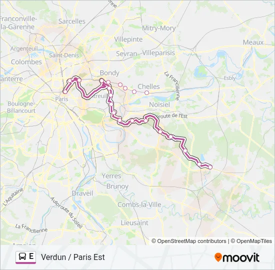 E Bus Line Map