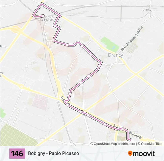 146 Bus Line Map