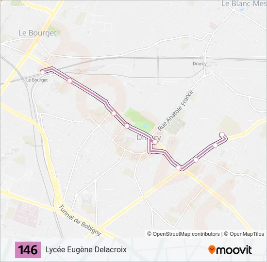 The Bus Route Near Me 146 Route: Schedules, Stops & Maps - Lycée Eugène Delacroix (Updated)