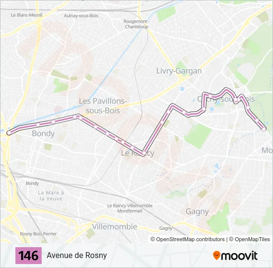 146 Bus Line Map