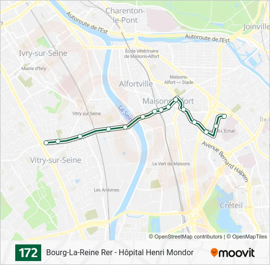 172 Bus Line Map