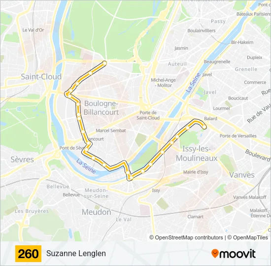 260 Bus Line Map