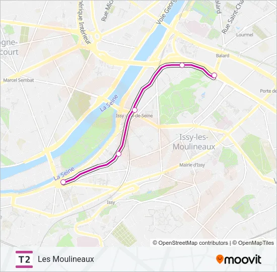 T2 Light Rail Line Map