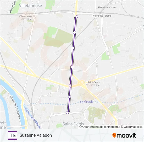 T5 Light Rail Line Map