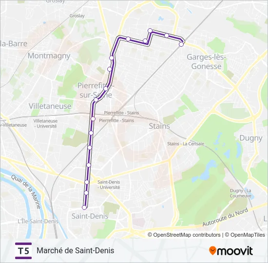 T5 Light Rail Line Map