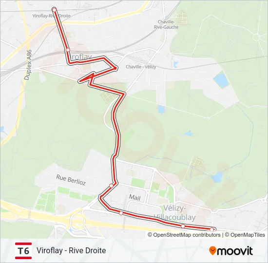T6 Light Rail Line Map