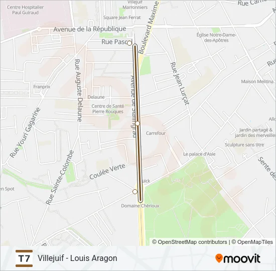 T7 Light Rail Line Map