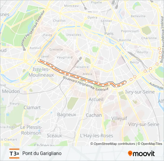 T3A Light Rail Line Map