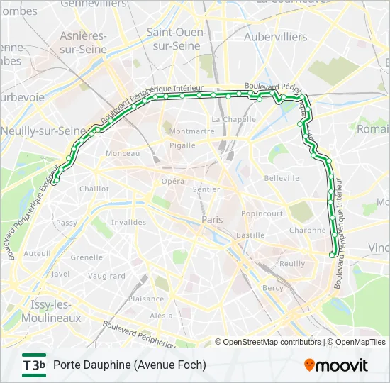 T3B Light Rail Line Map