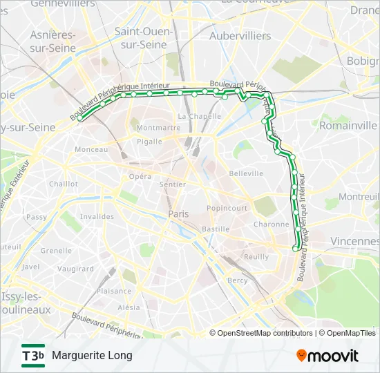 T3B Light Rail Line Map