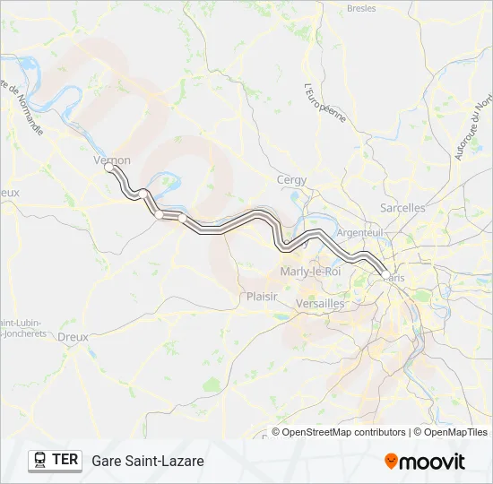 TER Train Line Map