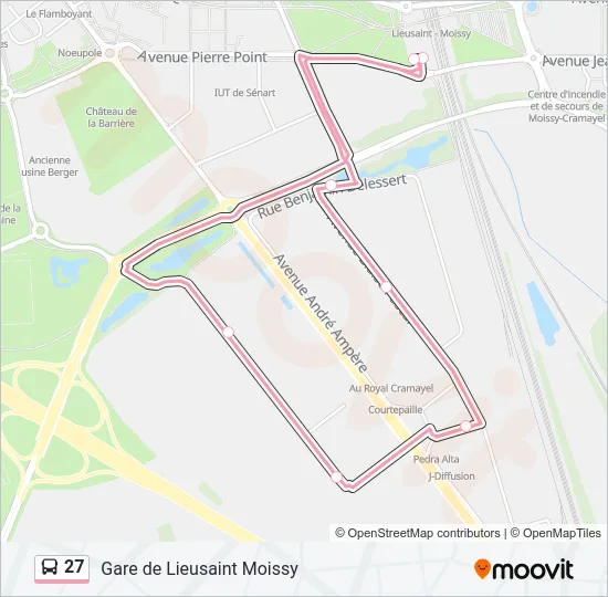 27 Bus Line Map