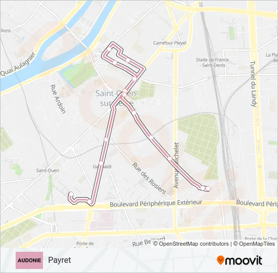 AUDONIE Bus Line Map