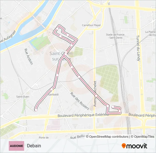 AUDONIE Bus Line Map