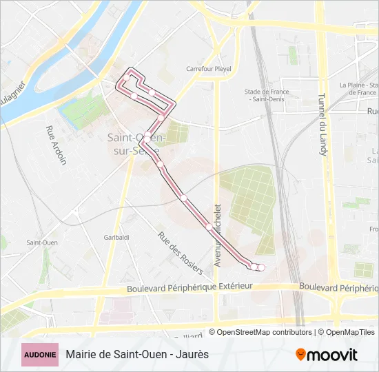 AUDONIE Bus Line Map