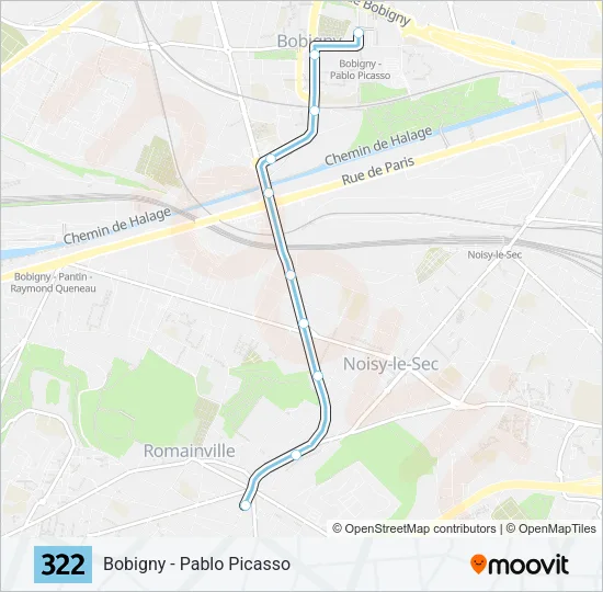 322 Bus Line Map