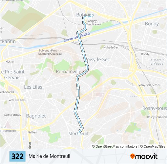 322 Bus Line Map