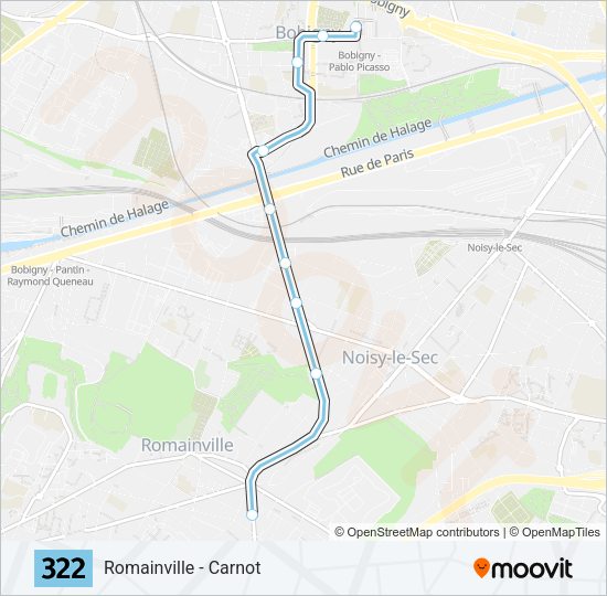 322 Bus Line Map