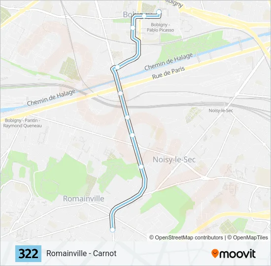 322 Bus Line Map