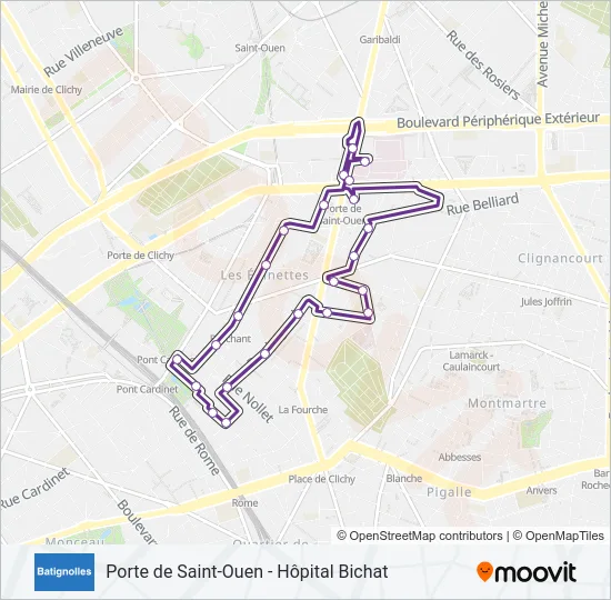 BATIGNO Bus Line Map