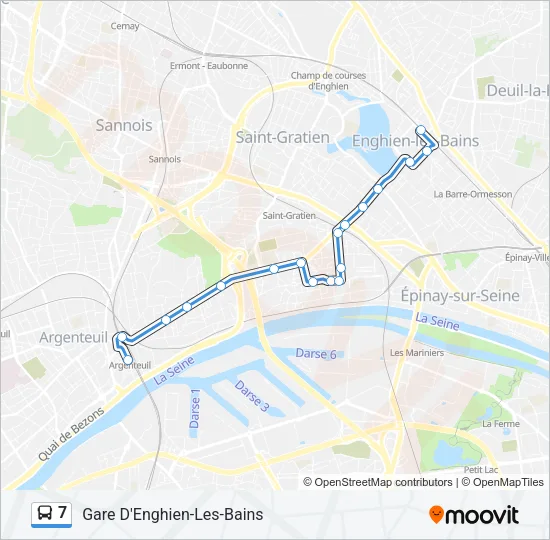 7 Bus Line Map