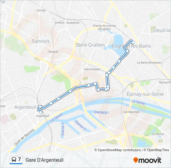 7 Bus Line Map