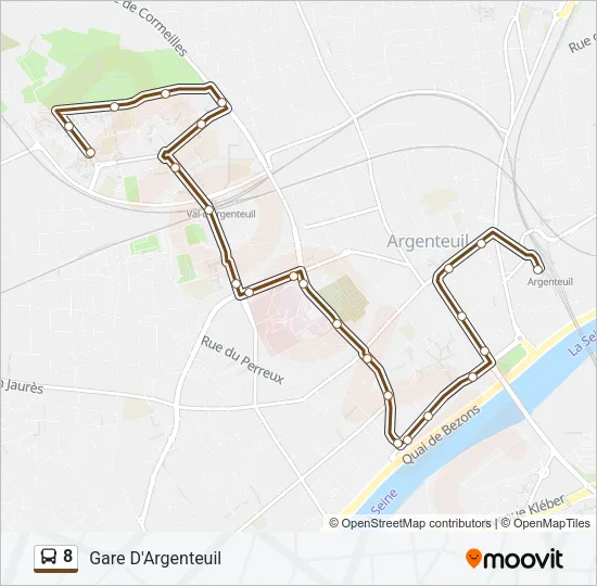 8 Bus Line Map