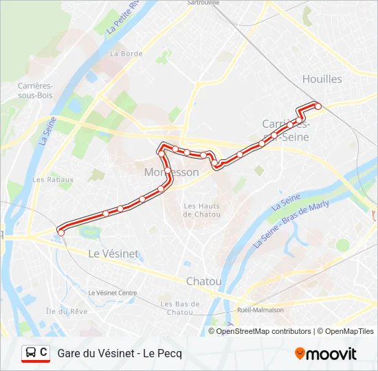 C Bus Line Map