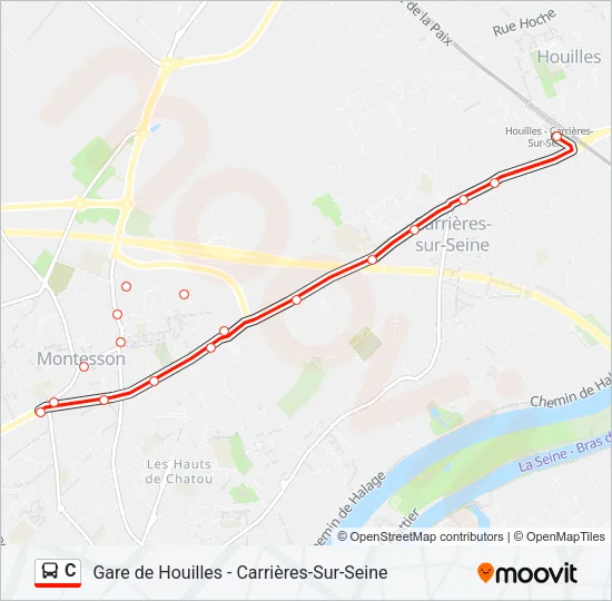 C Bus Line Map