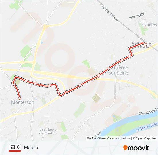 C Bus Line Map