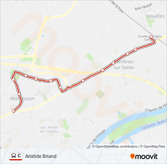 Mapa de C de autobús