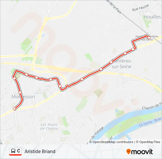 C Bus Line Map