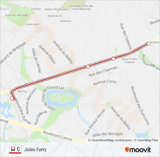 Mapa de C de autobús