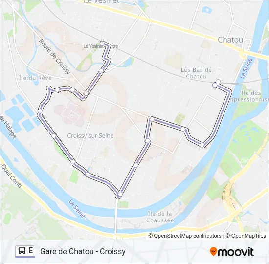 E Bus Line Map