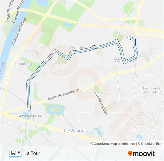 F Bus Line Map