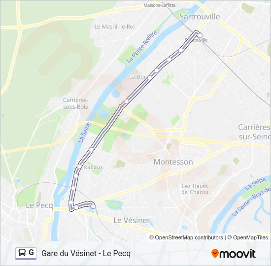 G Bus Line Map