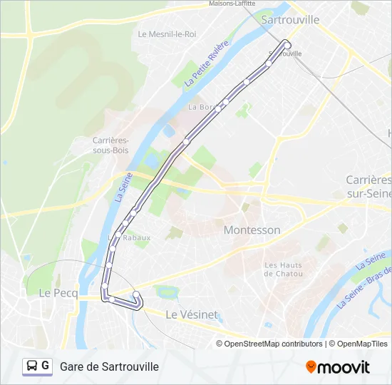 G Bus Line Map